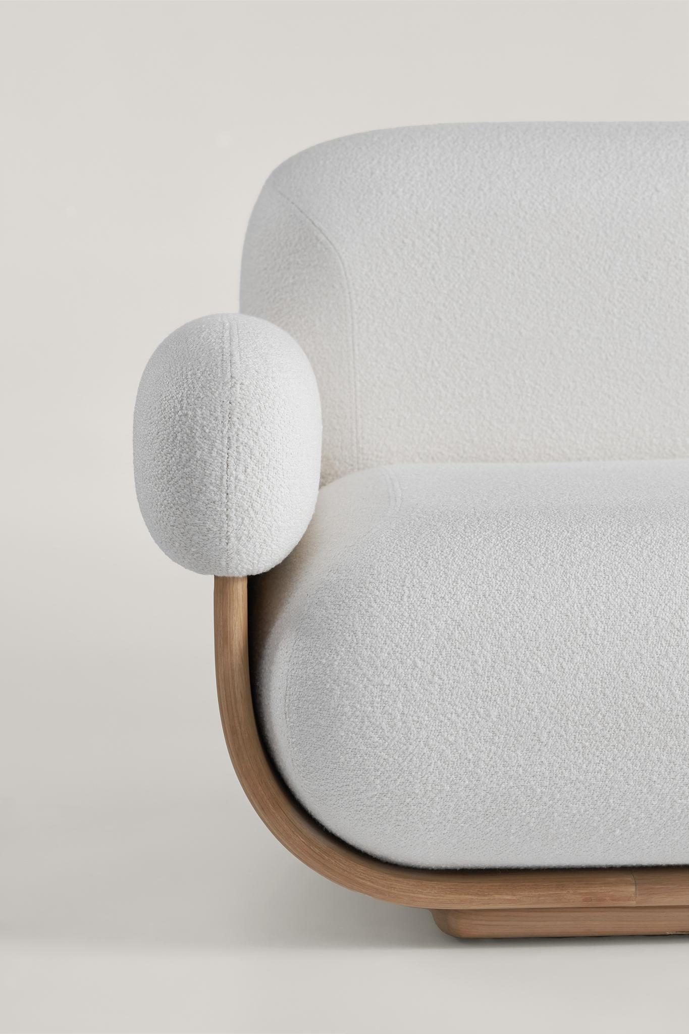Cannoli-Sofa von Studio Phat x Arbore „Bent Hartholzstruktur“ (Minimalistisch) im Angebot