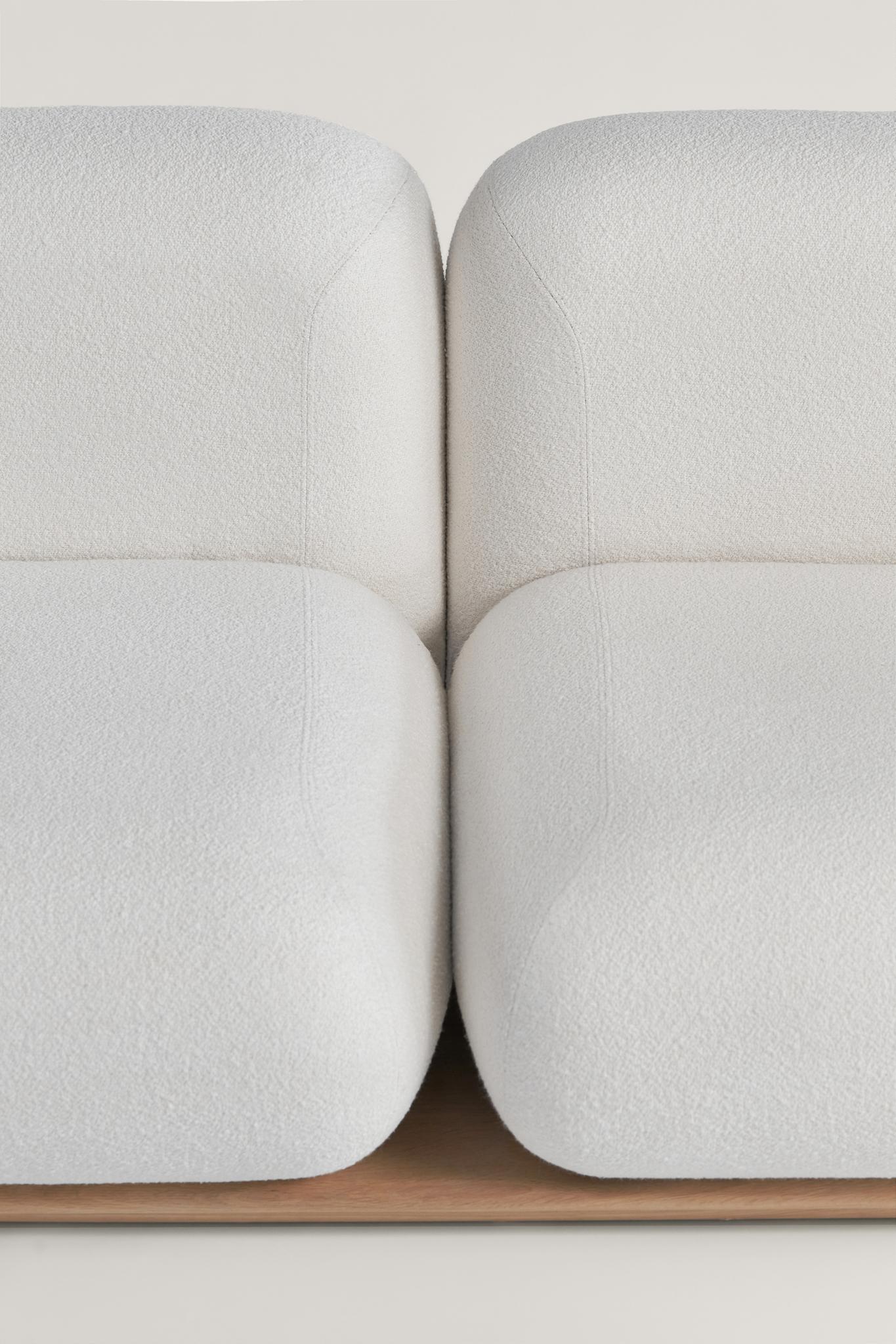 Minimalist Cannoli Sofa by Studio Phat x Arbore 'Bent Hardwood Structure' For Sale