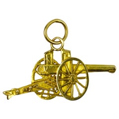 Cannon 18k Yellow Gold Charm Pendant