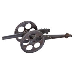 CANNON 1910 Massive British Made Signal Cannon In Blackened Iron Steel & Bronze
