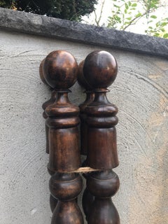 Cannonball and Bell Low Post Bed in Cherry circa 1840 New Hampshire