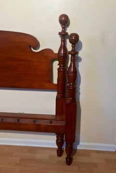 Cannonball and Vase Low Post Bed, circa 1840 Refitted to Standard Queen