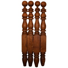Cannonball and Vase Low Post Bed in Cherry circa 1820 New Hampshire