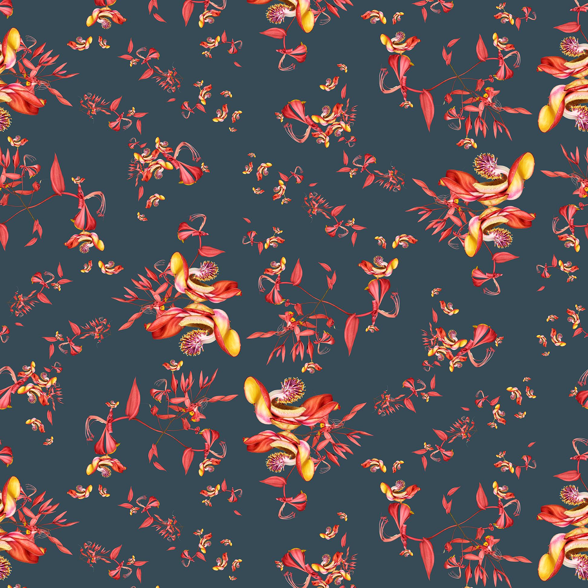Cannonball Floral Wallpaper  For Sale 1