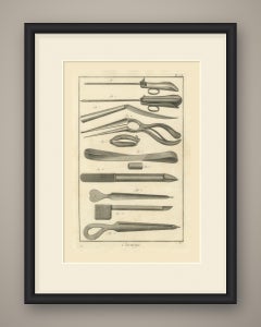 Cannula, Trocar and Grooved Staffs, Diderot Chirurgie Plate IX, circa 1772
