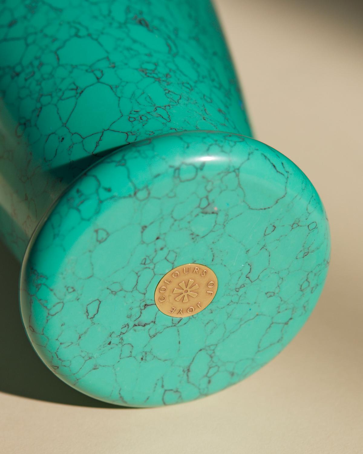 Vaso Cano in Aqua-Marina, marmo frantumato e mix di resina, di Colours of JoYE in vendita 6