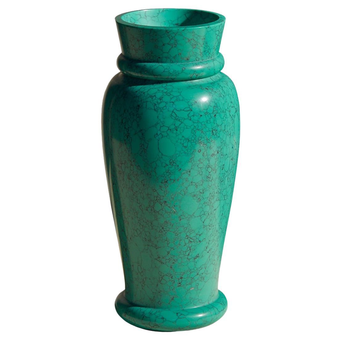 Vaso Cano in Aqua-Marina, marmo frantumato e mix di resina, di Colours of JoYE