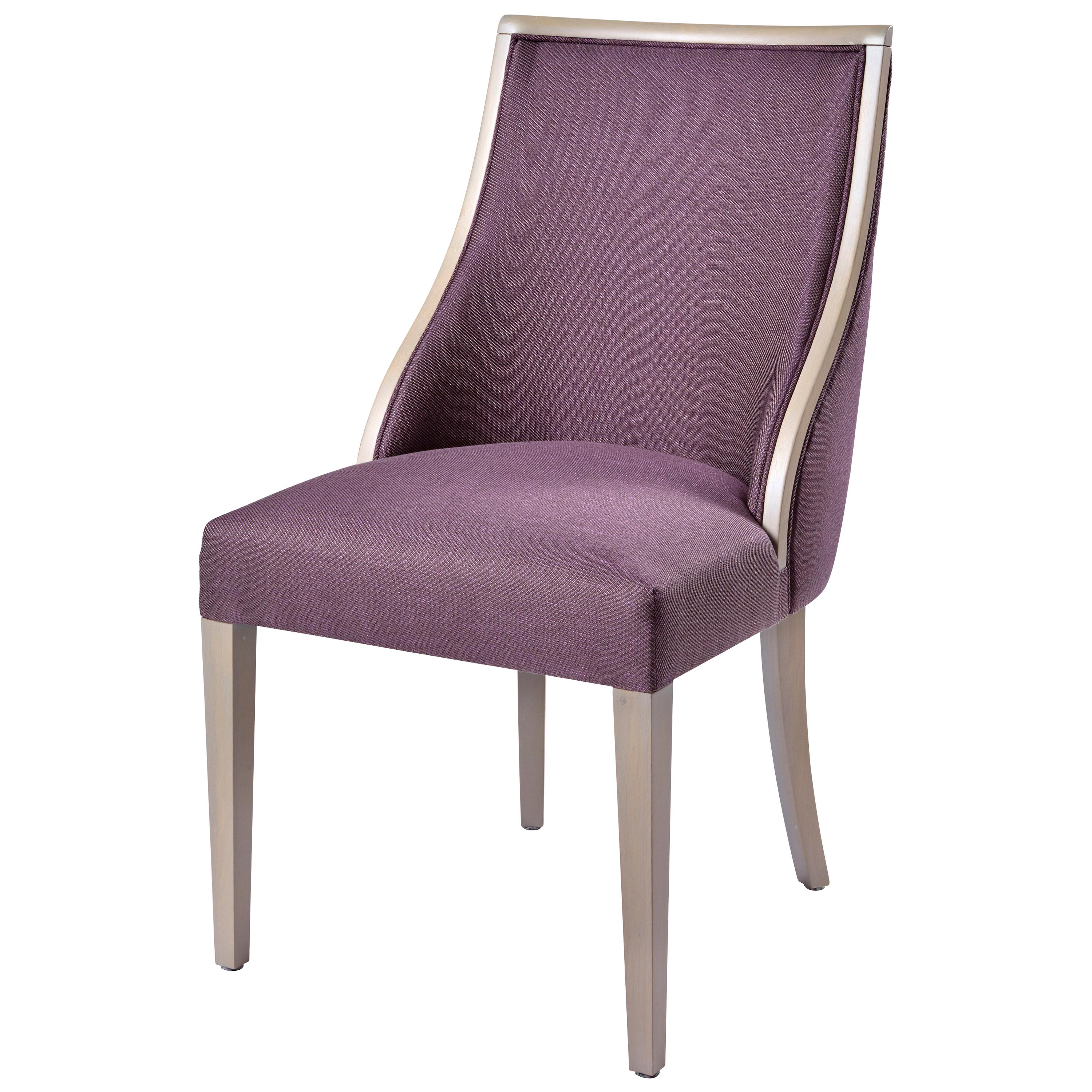Canoe Chair, Sultry Side Silhouette, Flared Back Leg and Sink-in Seat Chair For Sale