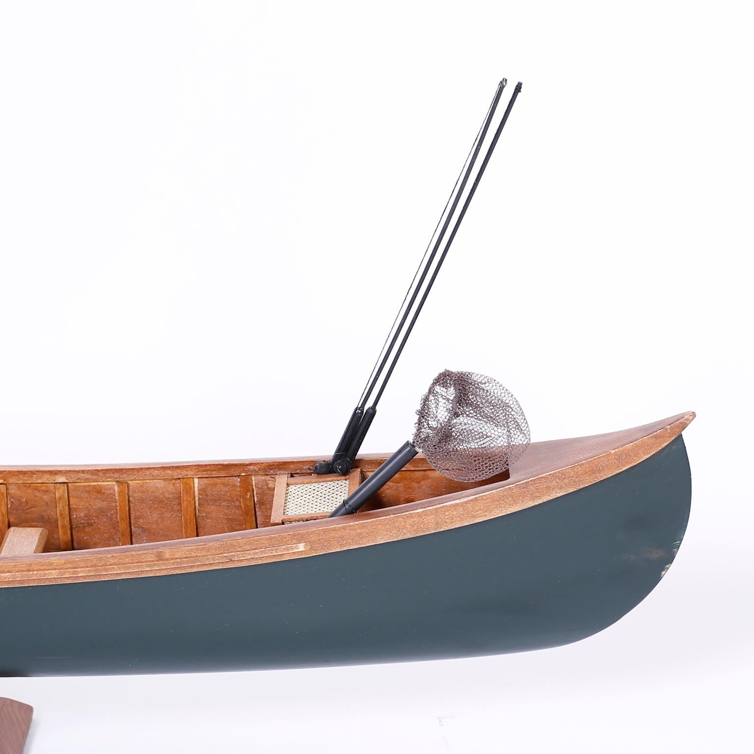 Adirondack Canoe Model on Stand