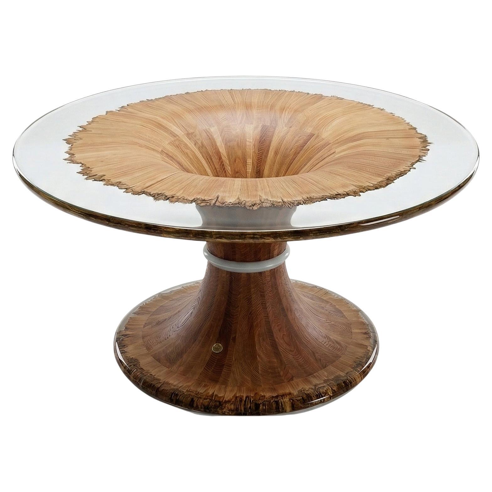 Canopée Bois Déchiré Sculptural Dining Table by Meubles Thouret