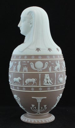 Canopic Jar, Lilac Jasperware Wedgwood, 1877