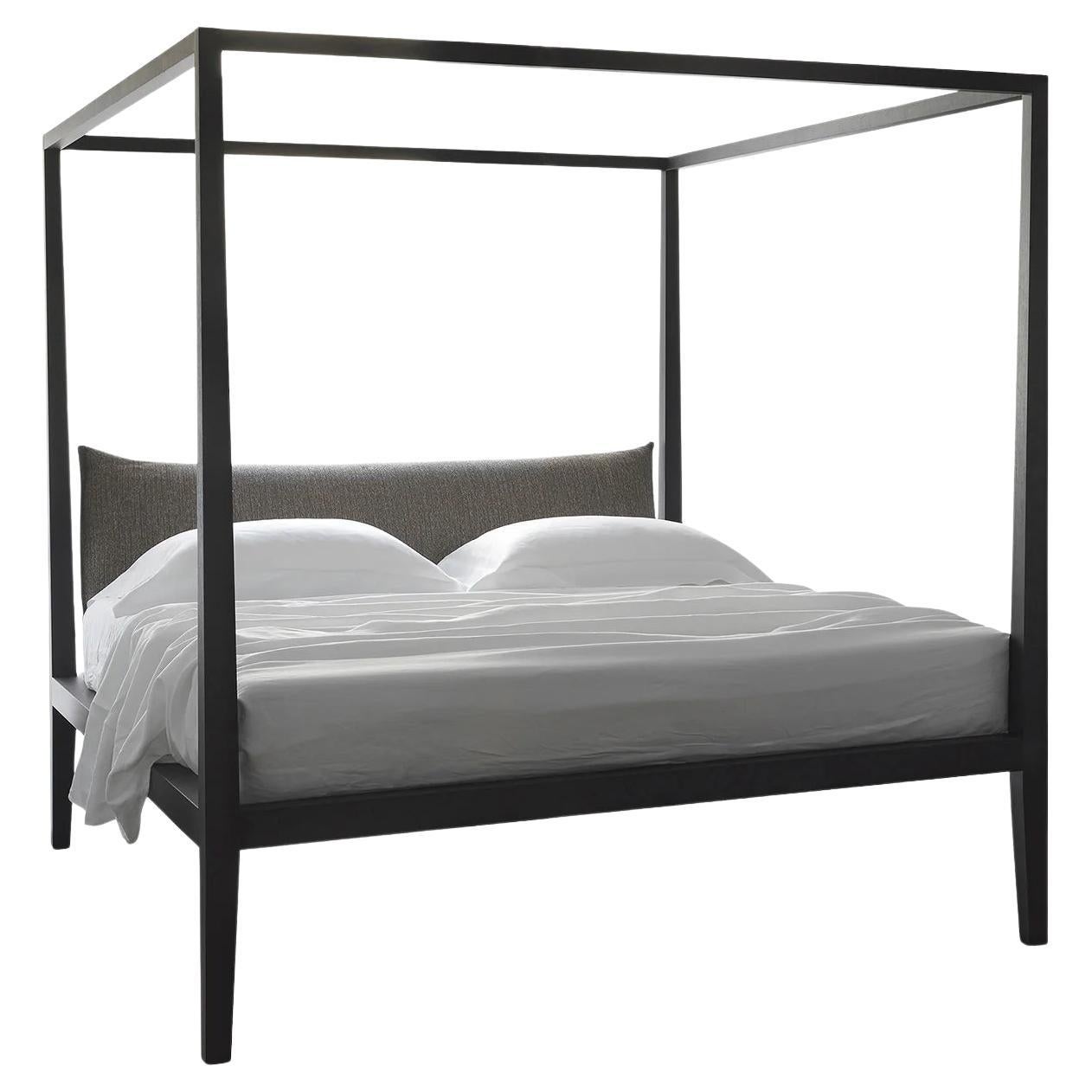 Casamania & Horm Moheli Canopy double bed - Moca-stained oak For Sale