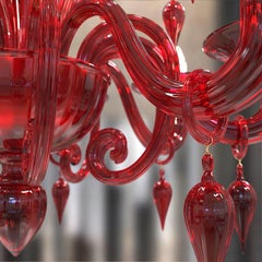 Canova araña de cristal de Murano moderna hecha a mano de estilo italiano