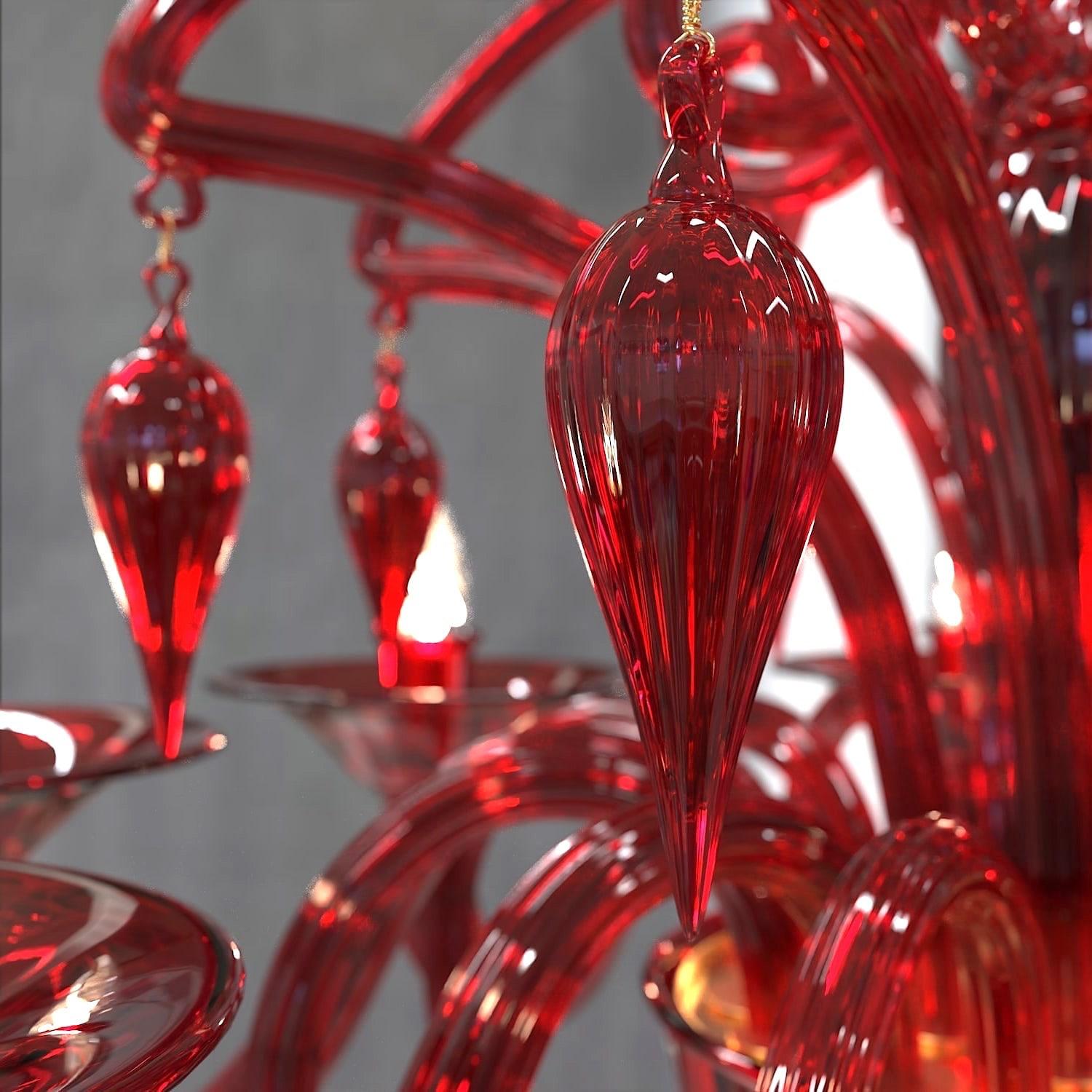 Canova Handmade Modern Chandelier in Murano Glass Italian Style For Sale 1