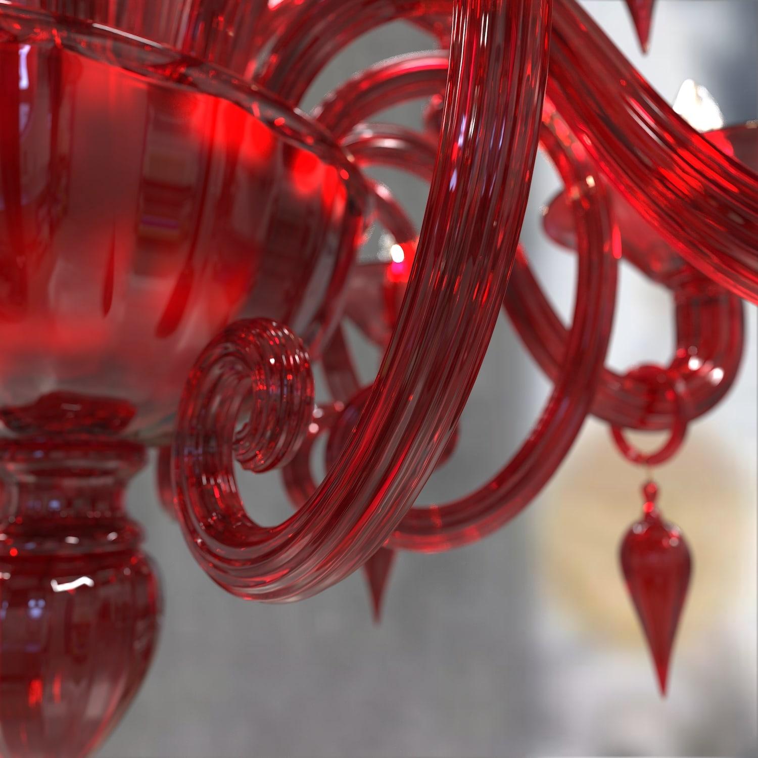 Canova Handmade Modern Chandelier in Murano Glass Italian Style For Sale 2