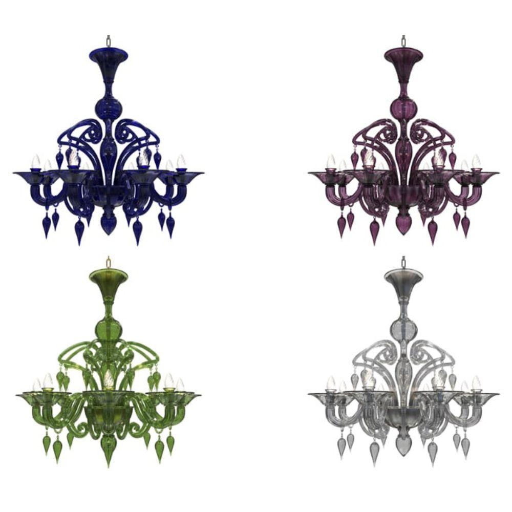 Canova Handmade Modern Chandelier in Murano Glass Italian Style For Sale 4