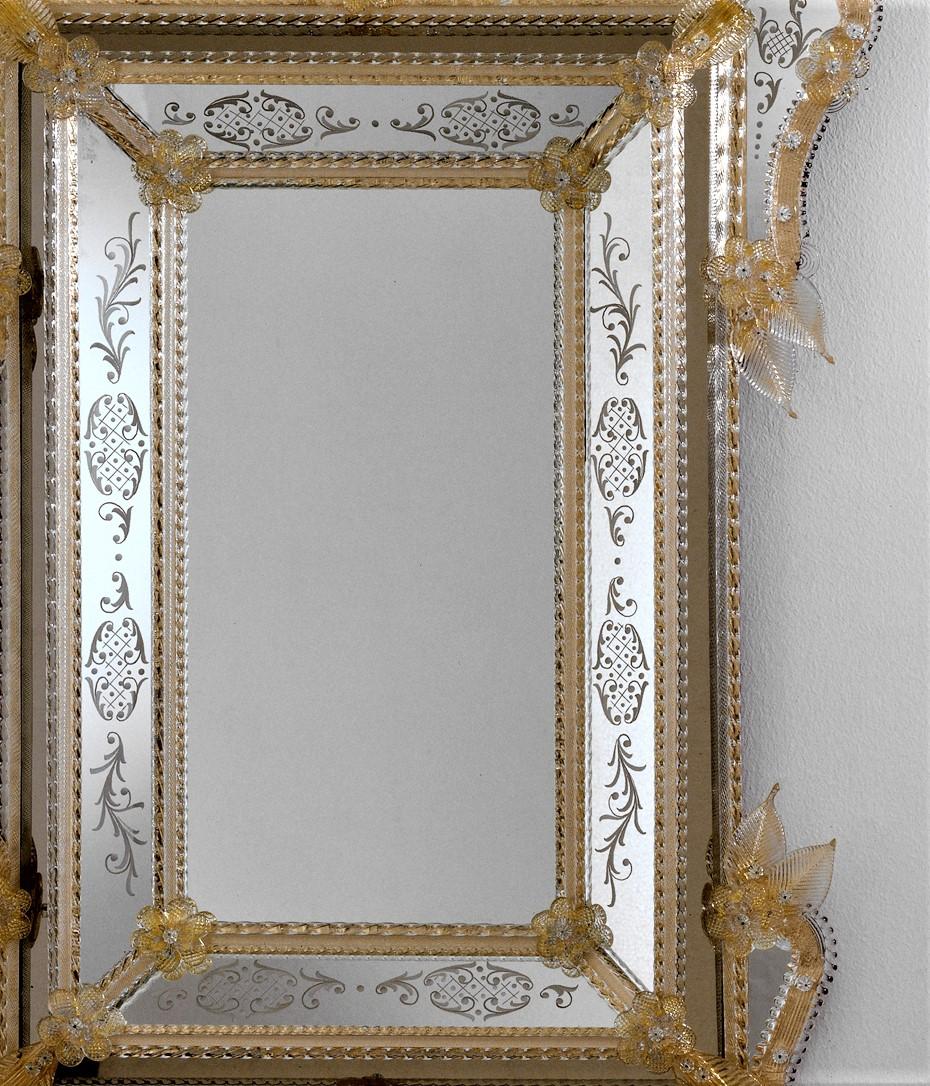 „Cabianca“-Spiegel aus Muranoglas im venezianischen Stil von Fratelli Tosi, hergestellt in Italien (Italienisch) im Angebot