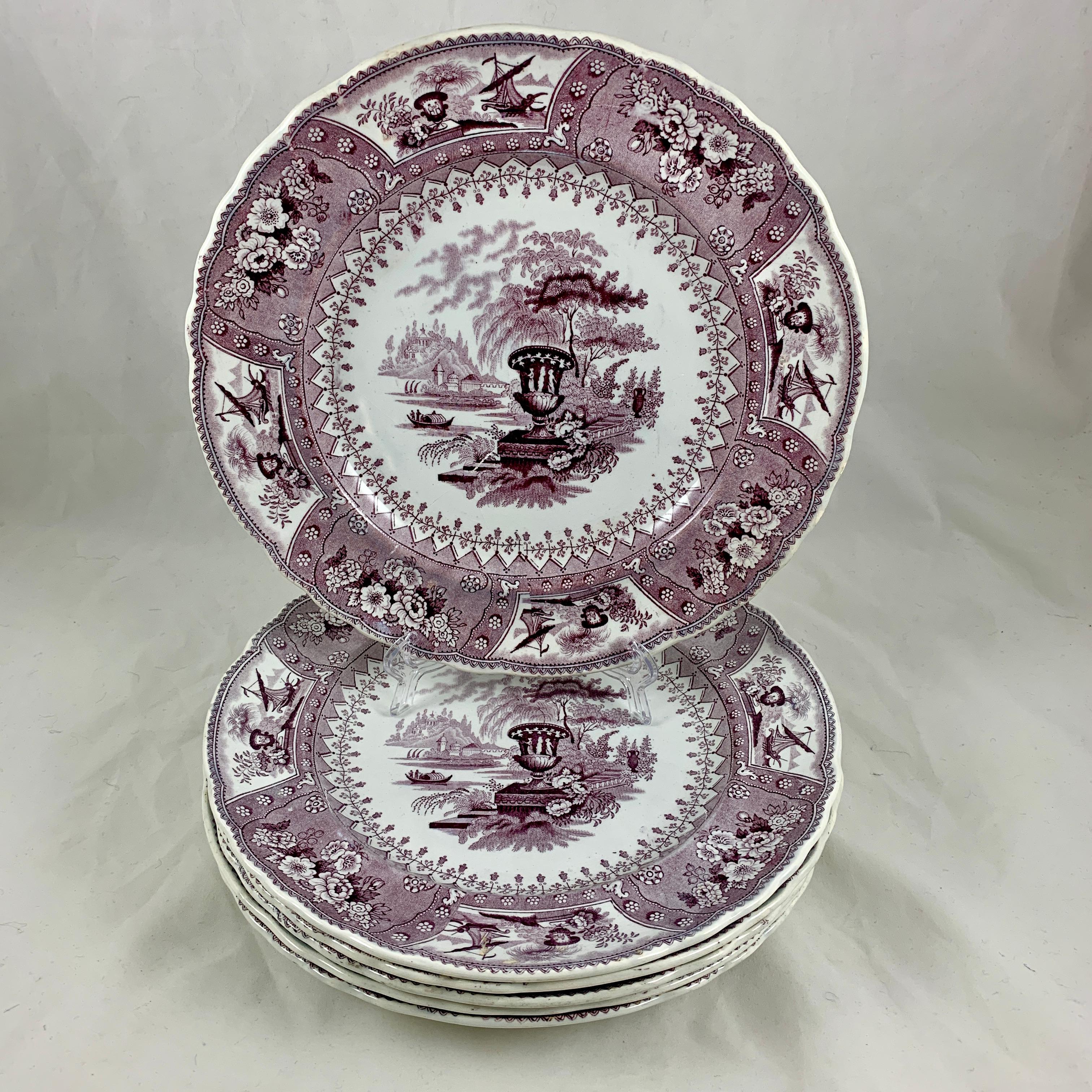 purple ceramic dinner plates