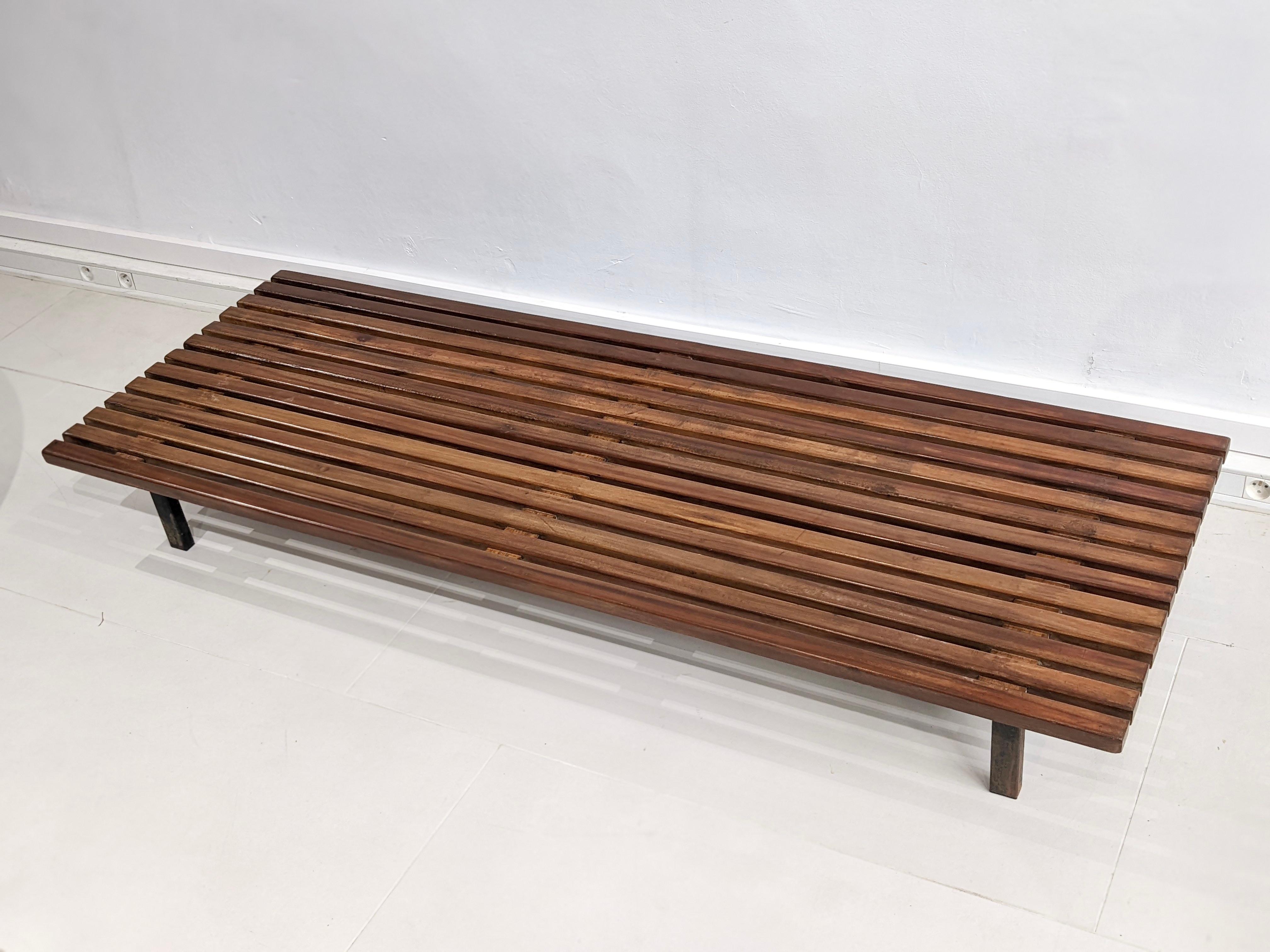 Mid-Century Modern Cansado 13 Slats Bench by Charlotte Perriand