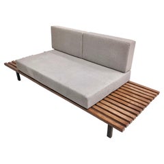Cansado 13 Slats Bench with Bolster and Fabric Mattress by Charlotte Perriand
