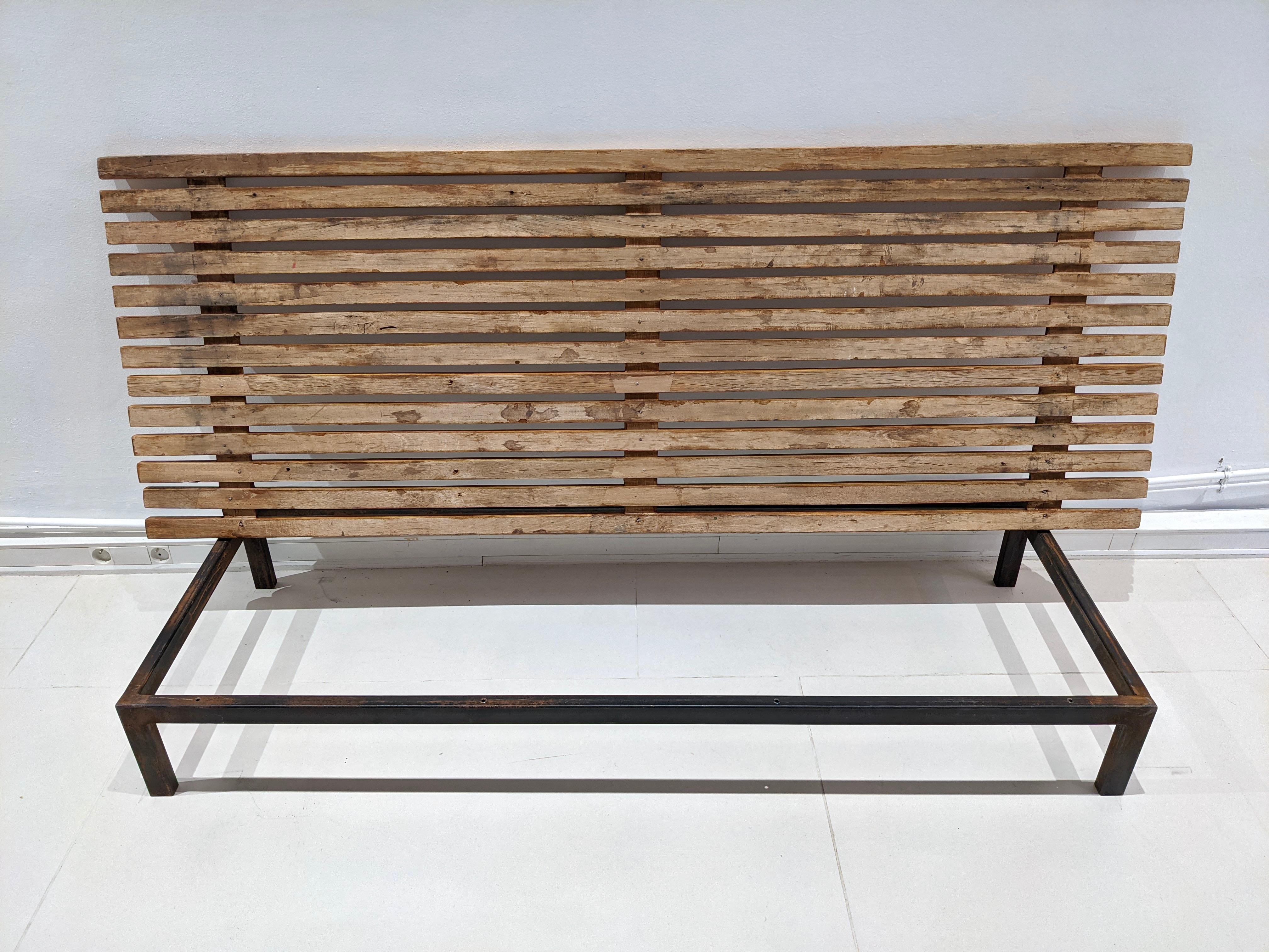 Cansado Bench by Charlotte Perriand 1954 with Cushions 3