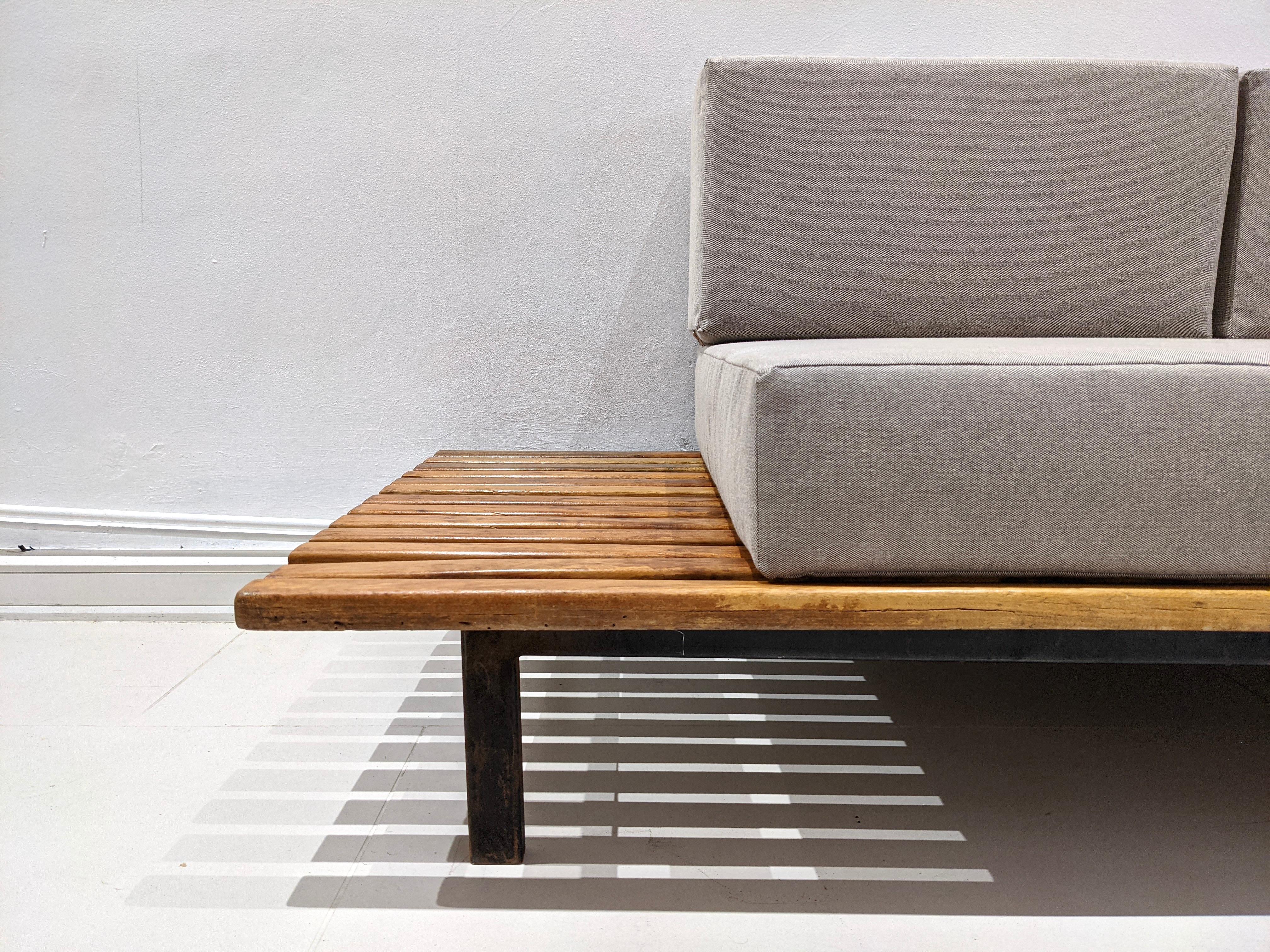 Mauritanian Cansado Bench by Charlotte Perriand 1954 with Cushions