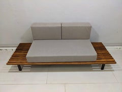 Cansado Bench by Charlotte Perriand with Mattress and Cushion