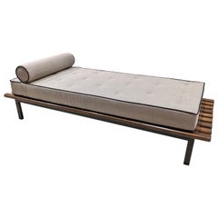 Cansado Bench by Charlotte Perriand with Mattress and Cushion
