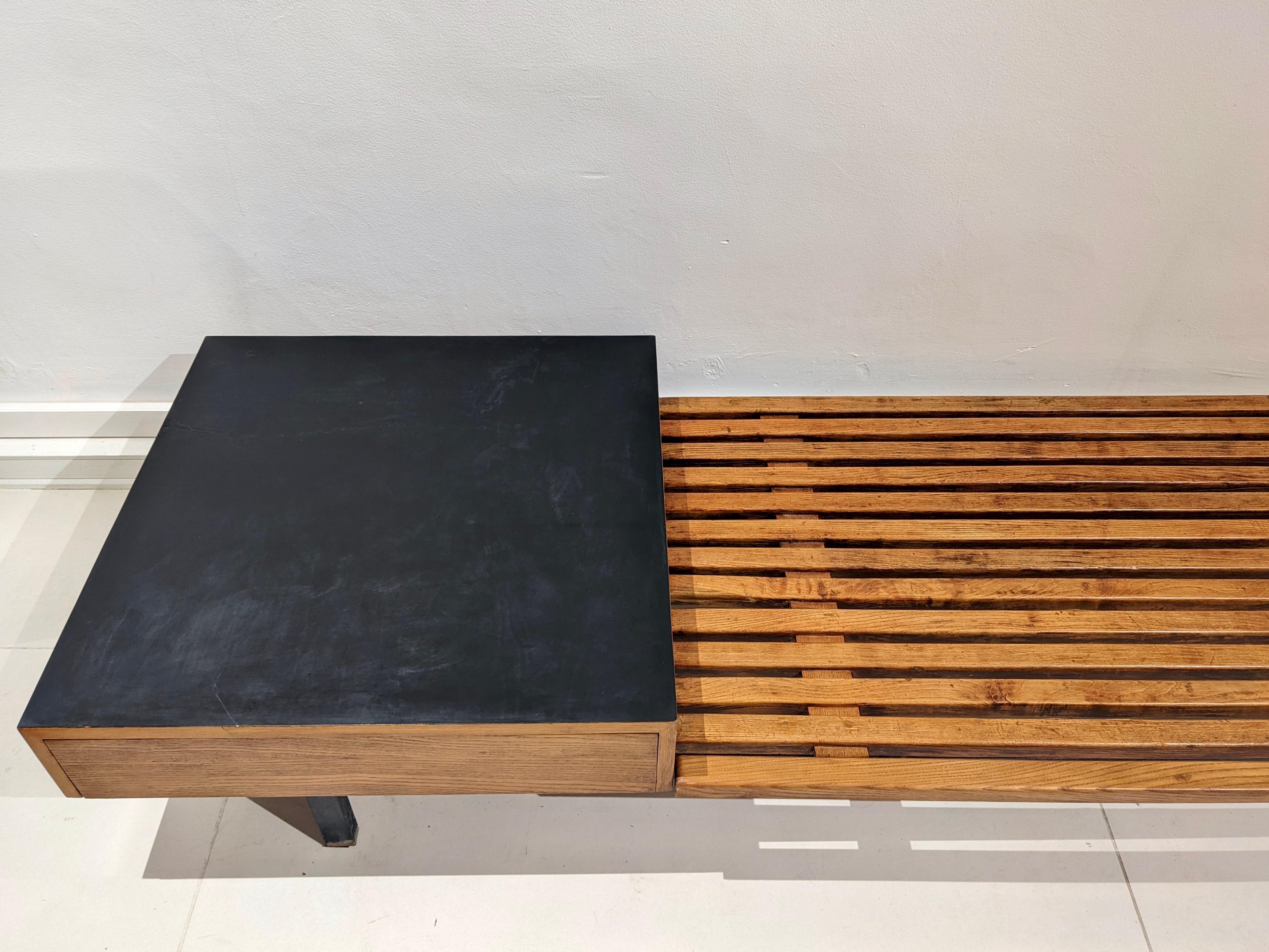 Cansado Bench with Drawers by Charlotte Perriand 7