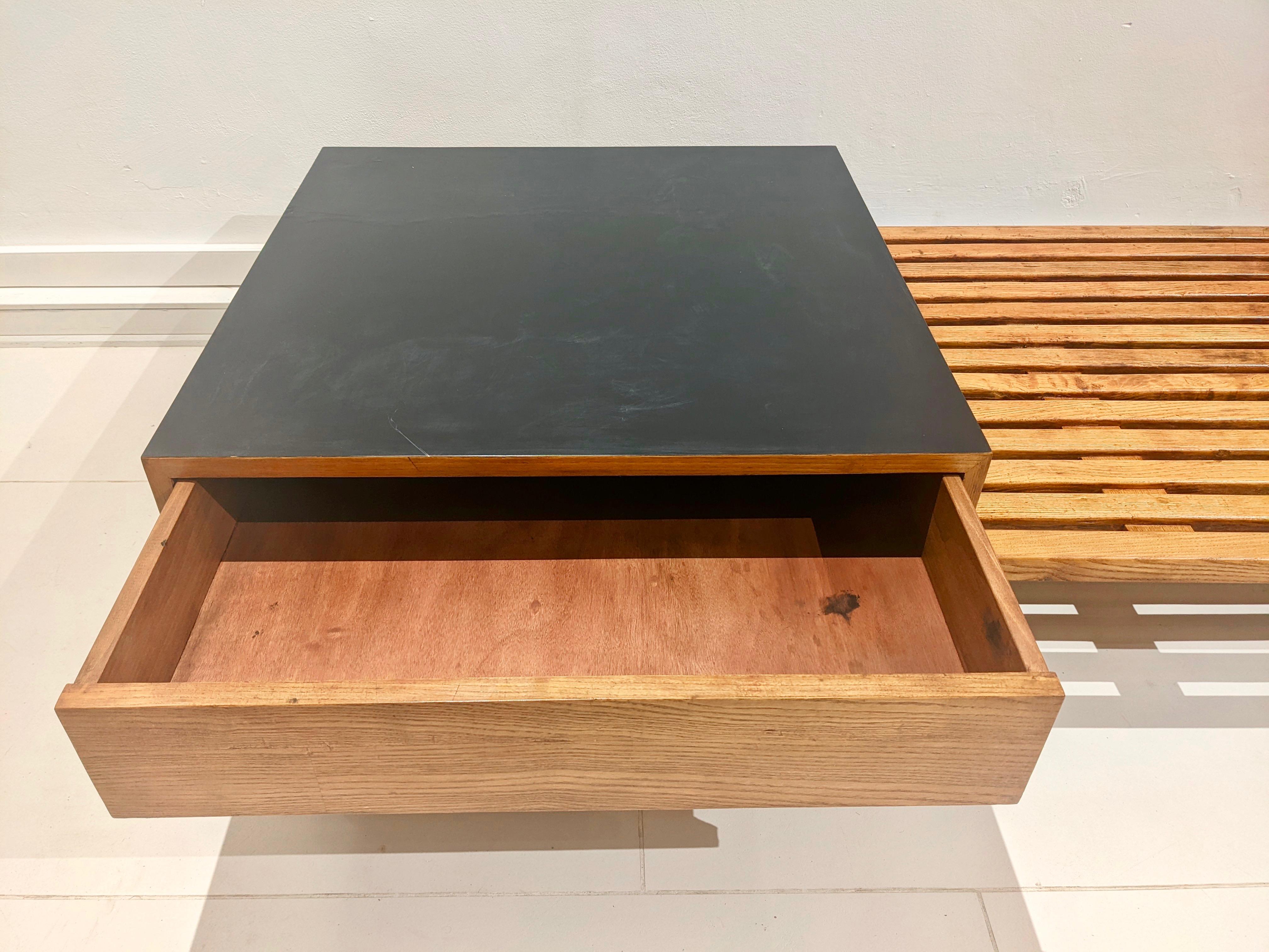 Mid-20th Century Cansado Bench with Drawers by Charlotte Perriand