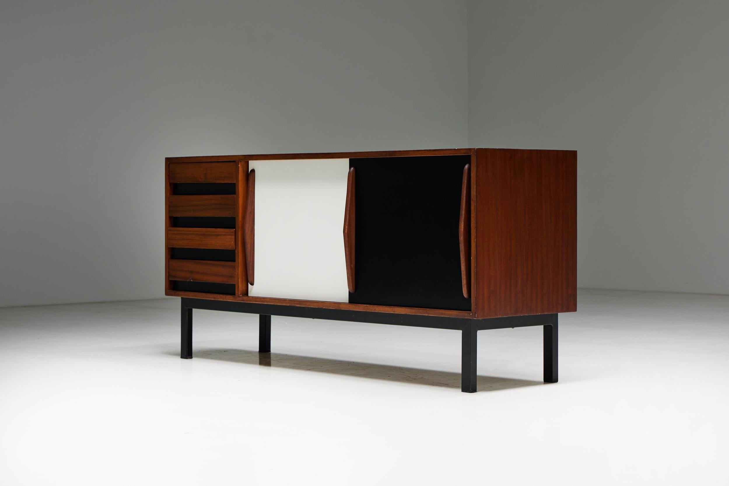 'Cansado' Sideboard by Charlotte Perriand for Steph Simon, France, 1950s For Sale 4