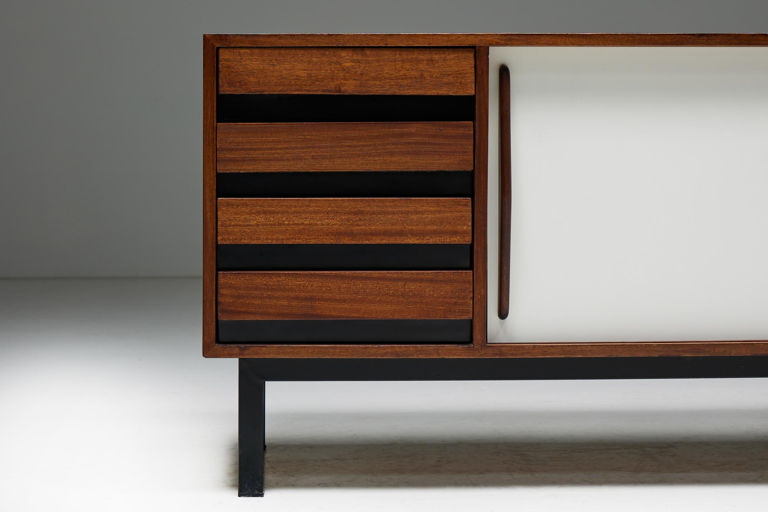 French 'Cansado' Sideboard by Charlotte Perriand for Steph Simon, France, 1950s For Sale