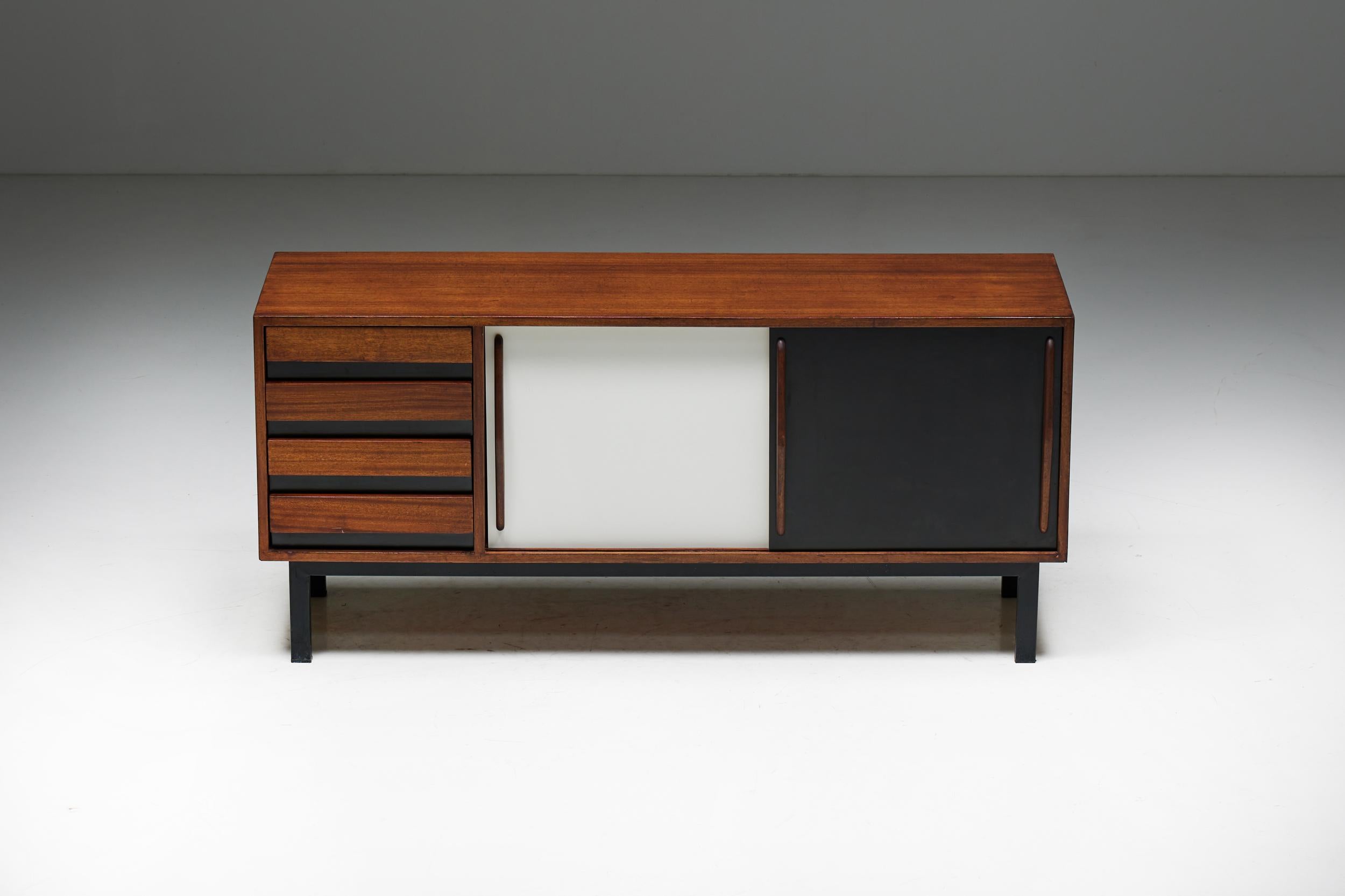 'Cansado' Sideboard by Charlotte Perriand for Steph Simon, France, 1950s In Excellent Condition For Sale In Antwerp, BE