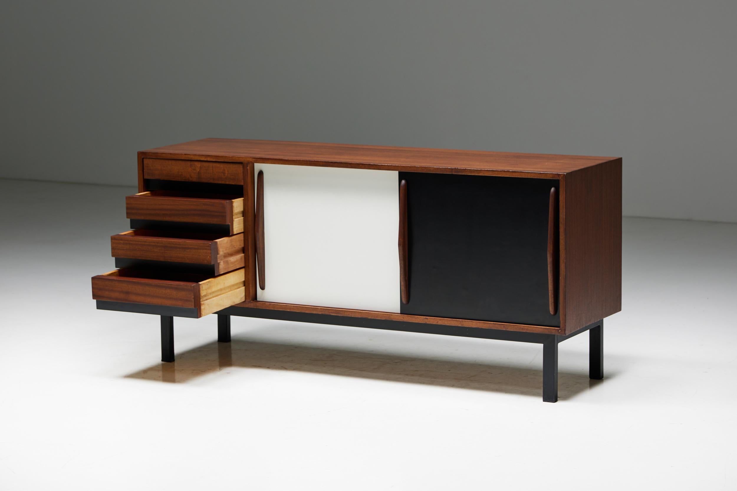 Wood 'Cansado' Sideboard by Charlotte Perriand for Steph Simon, France, 1950s For Sale