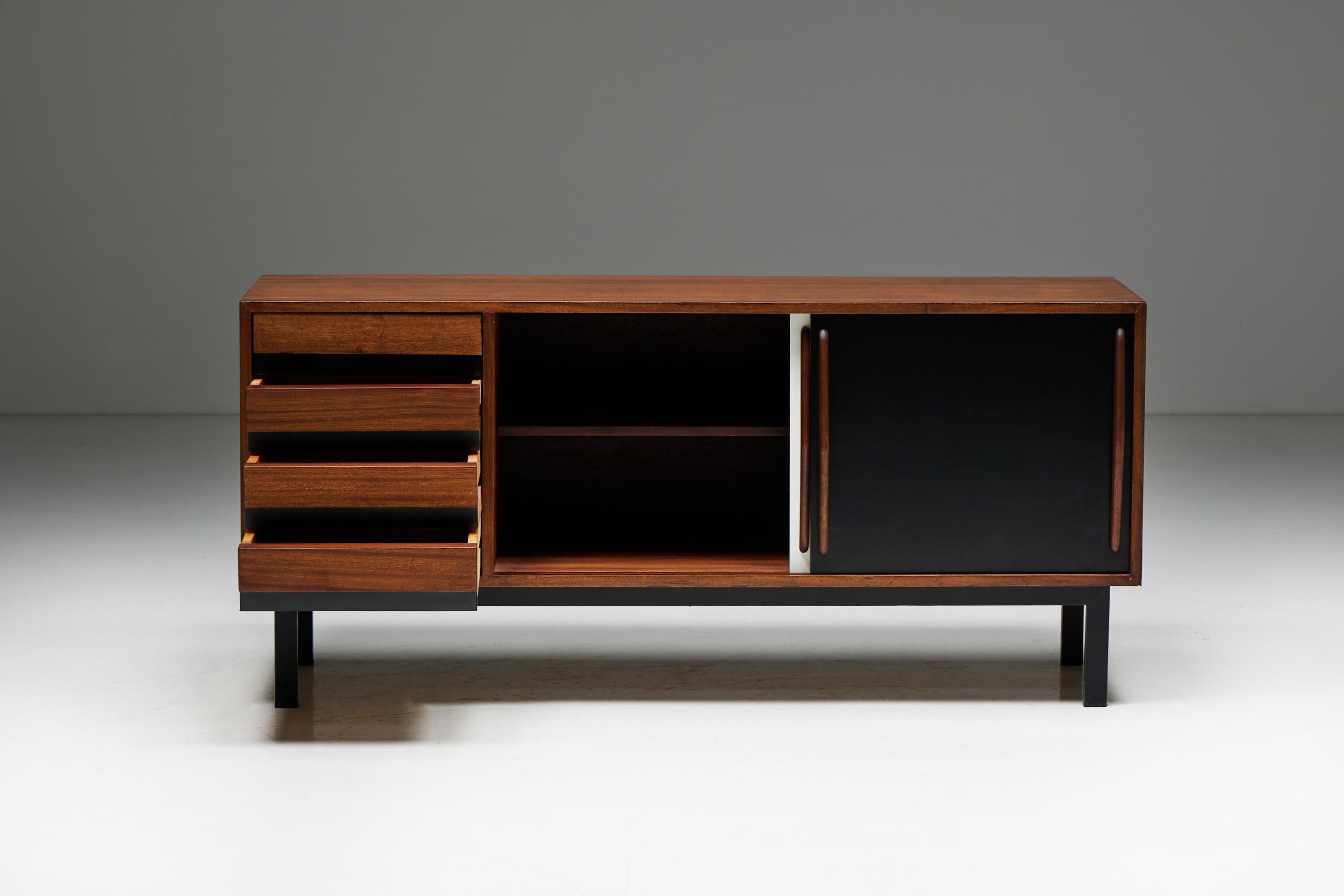 'Cansado' Sideboard by Charlotte Perriand for Steph Simon, France, 1950s For Sale 1