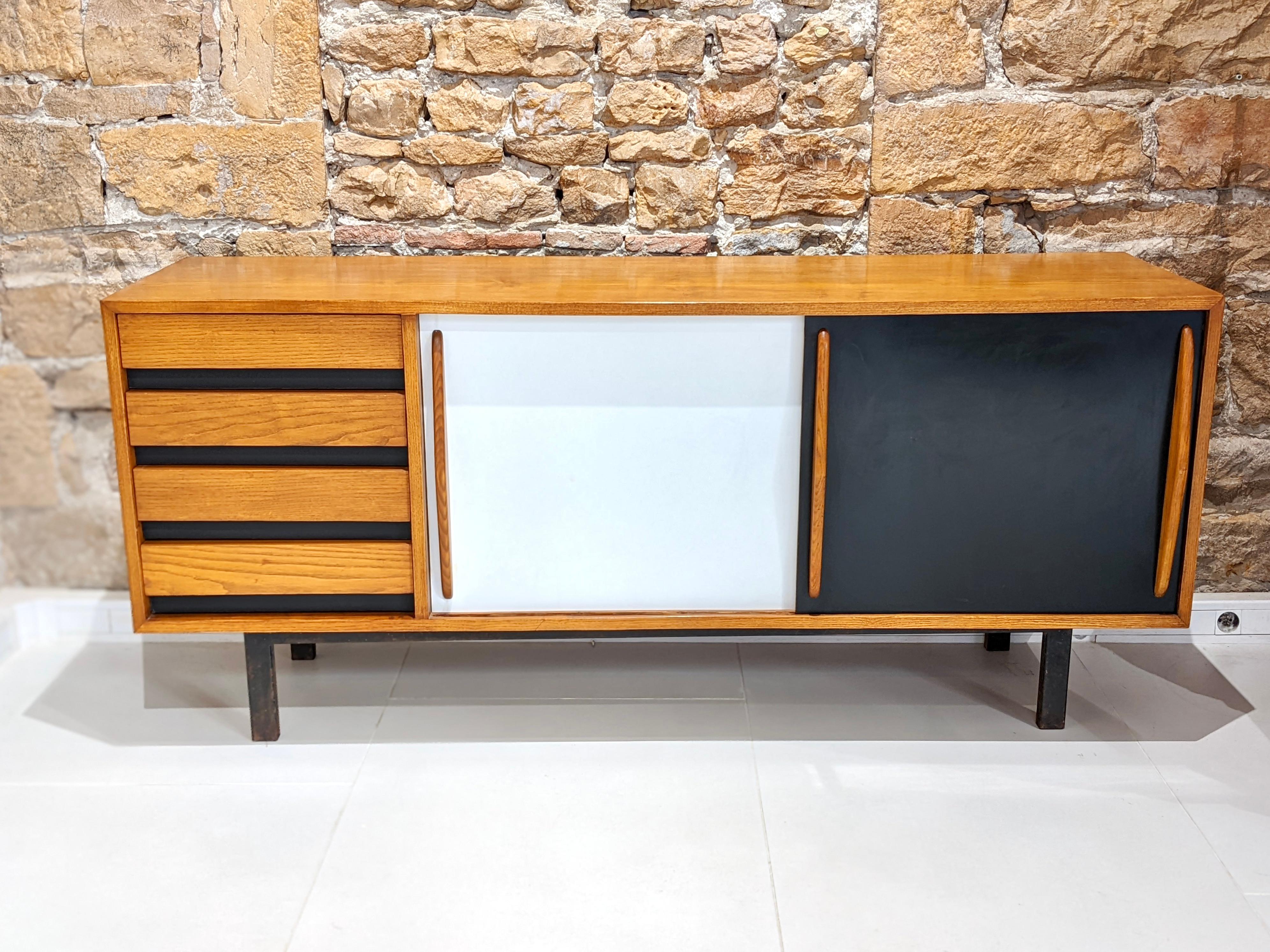Cansado Sideboard by Charlotte Perriand, 1954, Miferma in Mauritania In Good Condition In lyon, FR