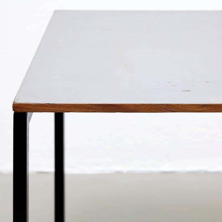 Mid-Century Modern Cansado Table in Metal and Formica by Charlotte Perriand, circa 1950 For Sale