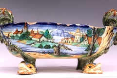 Cantagalli Antica Ciotola Centrotavola in maiolica italiana 16"