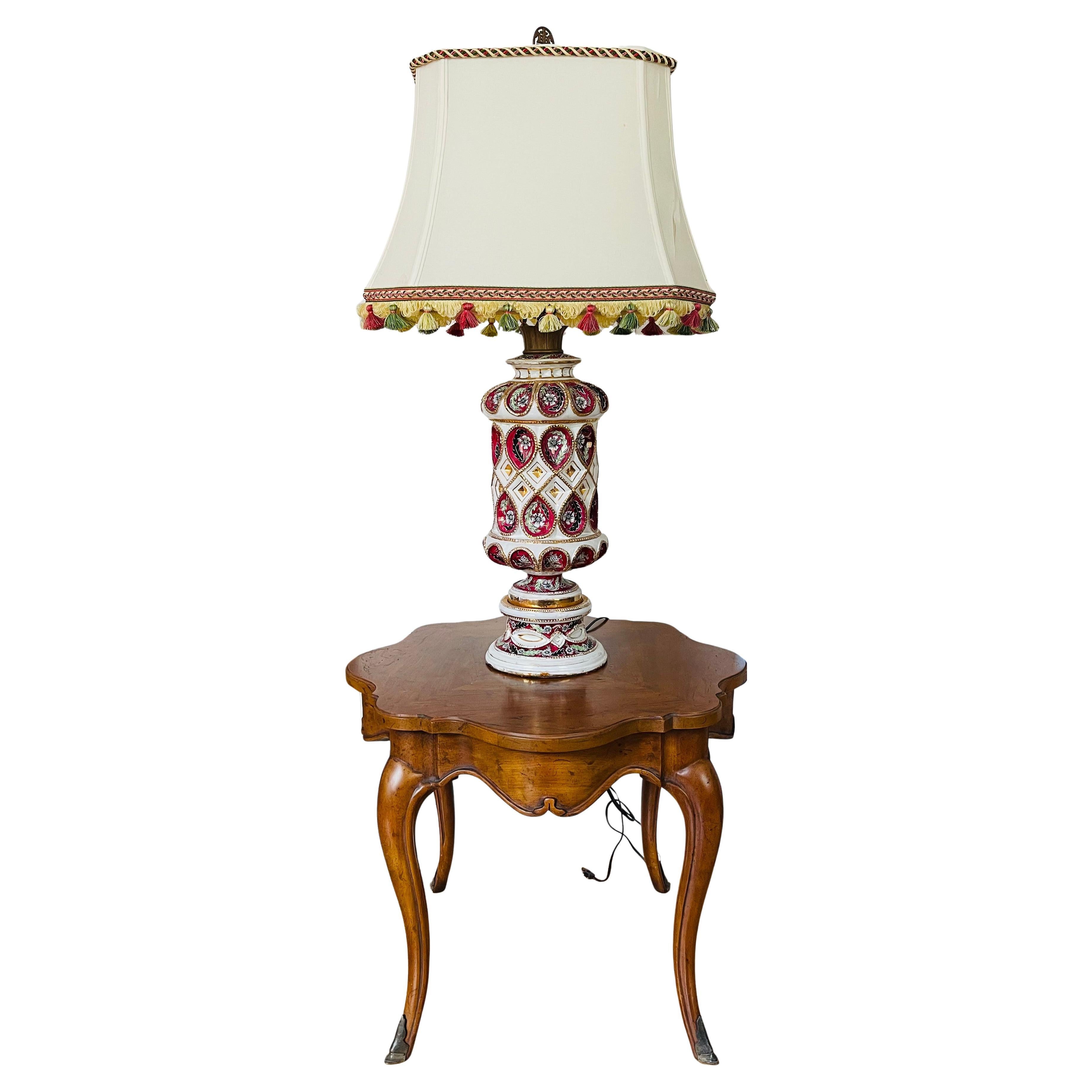 Cantagalli  pour Ardalt  Daliso  Lampe italienne majolique Lustro