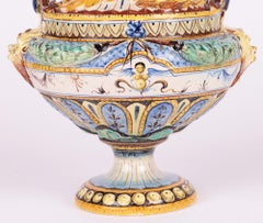 Cantagalli Italian Maiolica Pottery Pot Pourri Basket