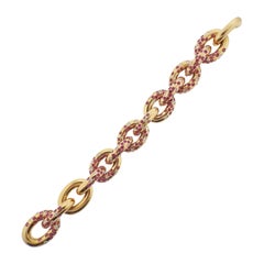 Cantamessa Ruby Diamond Yellow Gold Link Bracelet