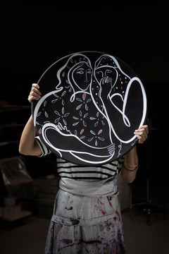 Cantareras: Contemporary Ceramic Wall Plate Sculpture 60cm