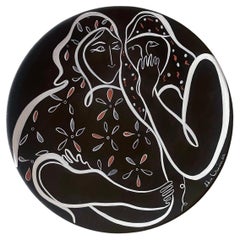 Cantareras: Contemporary Ceramic Wall Plate Sculpture 60cm