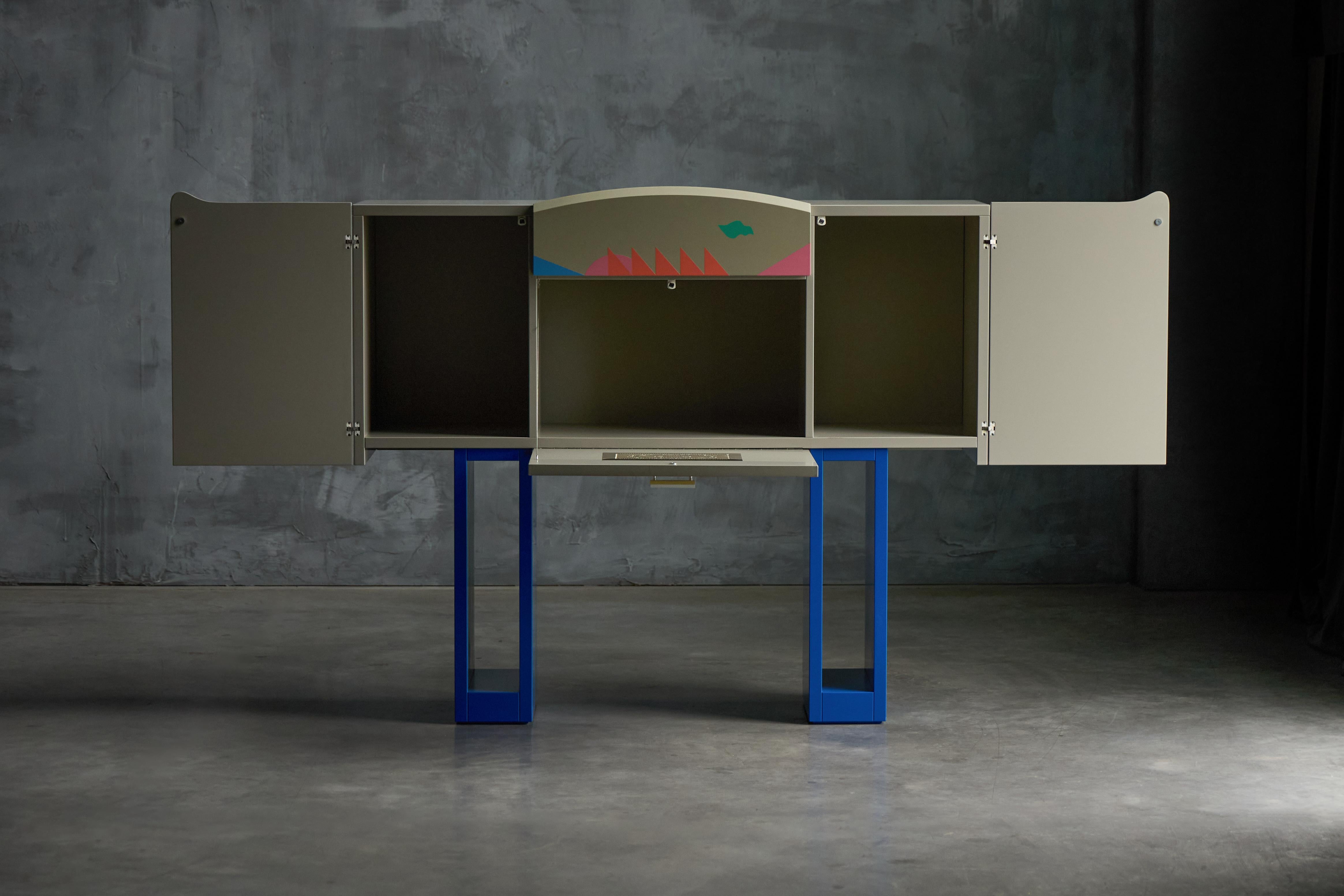 Mid-Century moderno Cantaride Bar Cabinet by Alessandro Mendini for Zanotta, Italy, 1980s in vendita