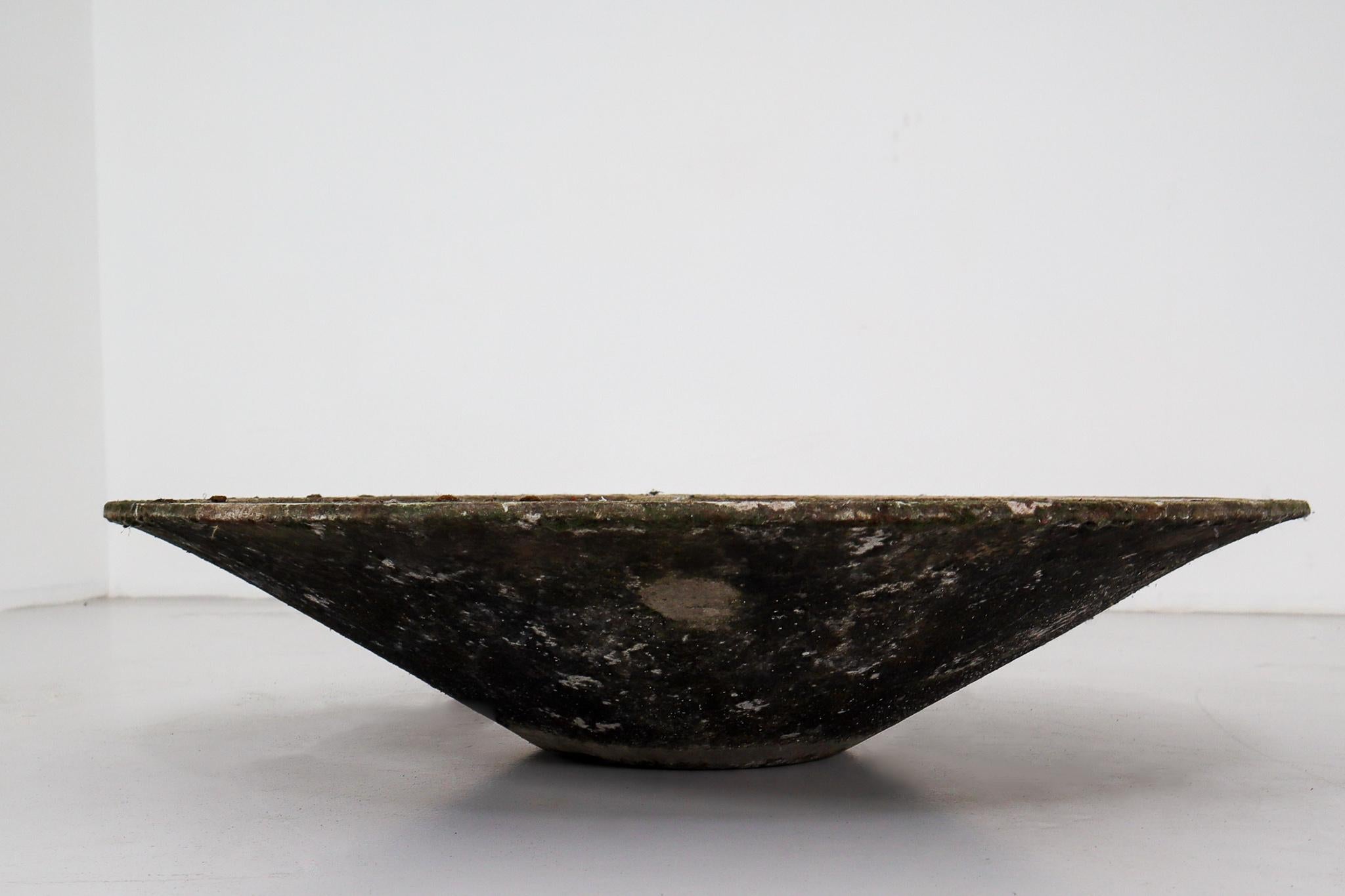 Mid-Century Modern Canted Bowl Planter Designed by Willy Guhl, Switzerland, 1950