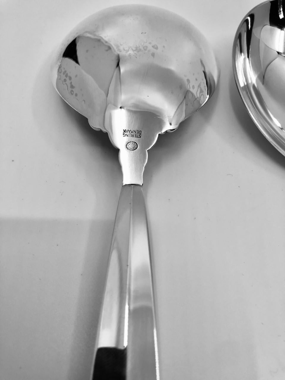 Danish Canteen of Georg Jensen Acanthus Sterling Silverware For Sale