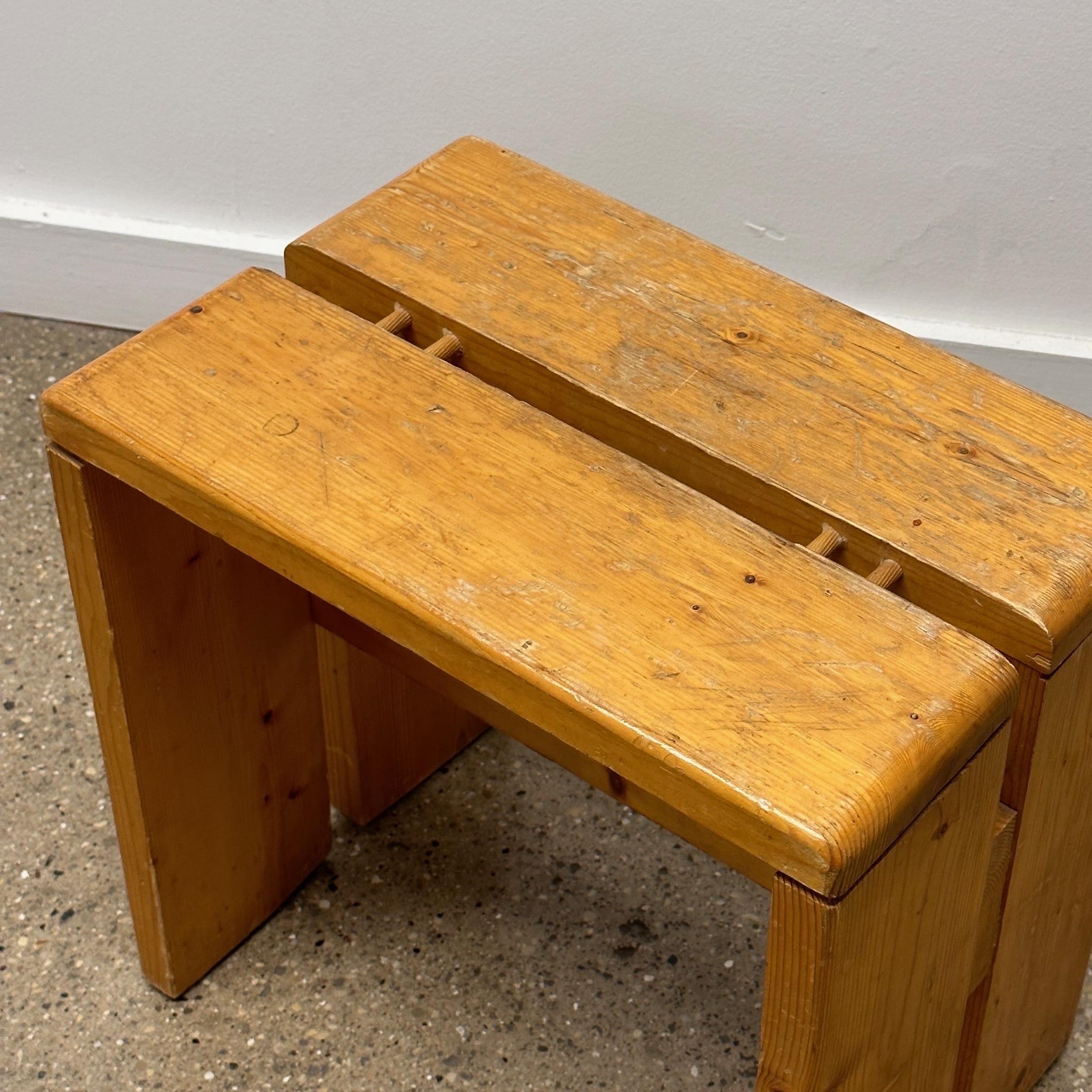 Mid-Century Modern Canteen Stool by Charlotte Perriand from Les Arcs For Sale