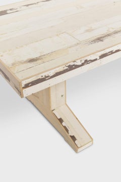 Table de cantine en ébène brillant 220x90x78h cm par Piet Hein Eek