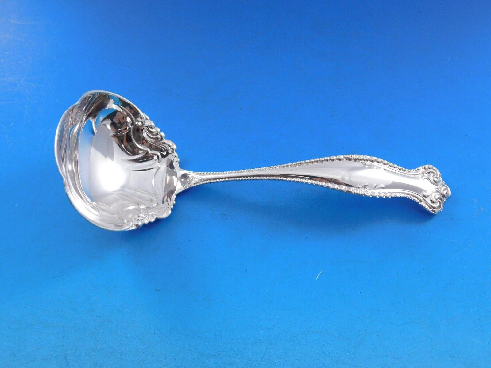 Ensemble de couverts en argent sterling Canterbury par Towle 12 services 65 pièces pour le dîner perlé en vente 3
