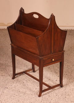 Canterbury or Newspaper Rack in Mahogany from the Edwardian Period